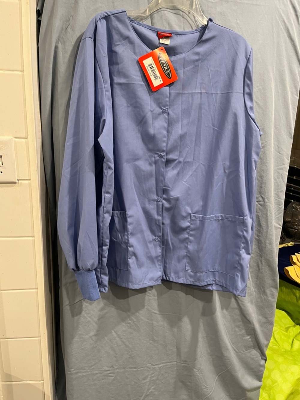 Unbranded Women's Light Blue Button-Front Shirt Jacket size XL by Denice